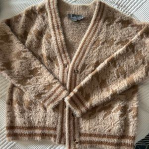 Houndstooth Eyelash Cardigan